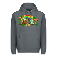 Rock lucky gnome St. Patricks Day Premium Hoodie - FaDigitalArtStudio