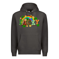 Smoke lucky gnome St. Patricks Day Premium Hoodie - FaDigitalArtStudio