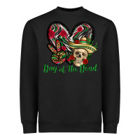 Black Day of the dead Mexico Heavyweight Sweatshirt - HowdyJamesFarm