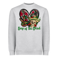 Heather Grey Day of the dead Mexico Heavyweight Sweatshirt - HowdyJamesFarm