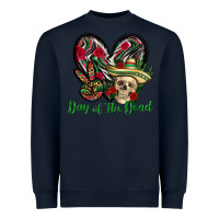 Navy Day of the dead Mexico Heavyweight Sweatshirt - HowdyJamesFarm