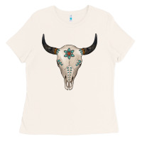 Bone Turquoise Bull Skull Ladies Tee - Jasminsmagicworld