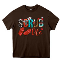 Chocolate Brown scrub life Heavy Core Tee - NancyCooperArtShop
