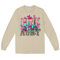 Mushroom The pink is for my Aunt Cancer Awareness Long Sleeve Tee - HowdyJamesFarm