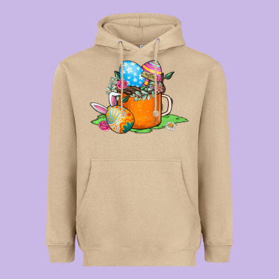 Easter Coffee Heavyweight Hoodie Designed By Cowhidedigitalart