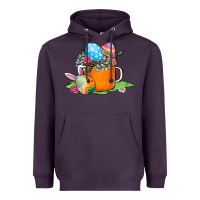 Plum Easter Coffee Heavyweight Hoodie - CowhideDigitalArt