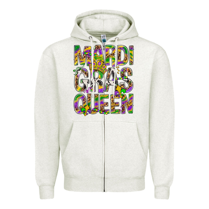 Mardi Gras Queen Zipper Hoodie by BundleAndBundleShop | Teevron