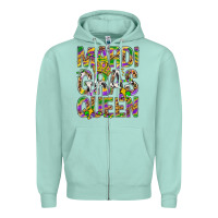 Seafoam Mardi Gras Queen Zipper Hoodie - BundleAndBundleShop