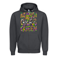 Smoke Mardi Gras Queen Zipper Hoodie - BundleAndBundleShop