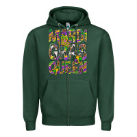 Sports Green Mardi Gras Queen Zipper Hoodie - BundleAndBundleShop
