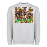 Heather Grey easter farm animals Happy Easter Day Heavyweight Sweatshirt - CowGirlArtShop
