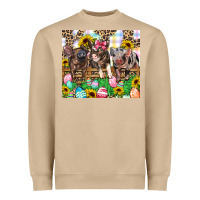 Mushroom easter farm animals Happy Easter Day Heavyweight Sweatshirt - CowGirlArtShop