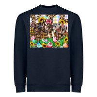Navy easter farm animals Happy Easter Day Heavyweight Sweatshirt - CowGirlArtShop