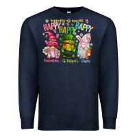 Navy Happiness All Around Happy Valentines Patrick East Premium Sweatshirt - CowhideDigitalArt