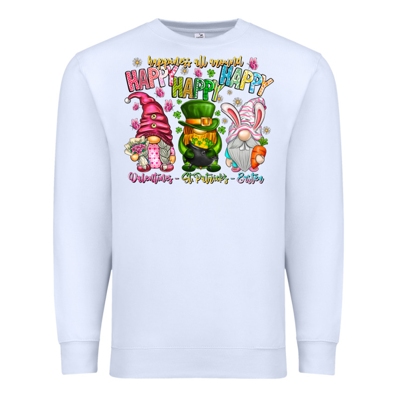 Happiness All Around Happy Valentines Patrick East Premium Sweatshirt by CowhideDigitalArt | Teevron