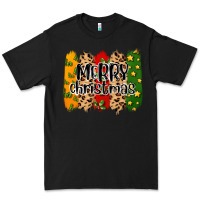 Black merry christmas brushstrokes Premium Tee - MaliasSmallBusiness