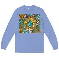 Colony Blue western cactus with sunflowers and turquoise tumbler tbs Long Sleeve Tee - TumblerDesignByShophia