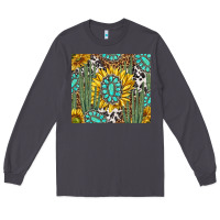 Smoke western cactus with sunflowers and turquoise tumbler tbs Long Sleeve Tee - TumblerDesignByShophia