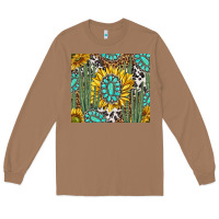 Toasted Coconut western cactus with sunflowers and turquoise tumbler tbs Long Sleeve Tee - TumblerDesignByShophia