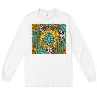 White western cactus with sunflowers and turquoise tumbler tbs Long Sleeve Tee - TumblerDesignByShophia