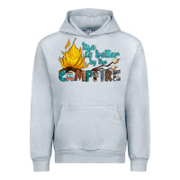 Heather Grey life is better by the campfire Urban Hoodie - Artiststas