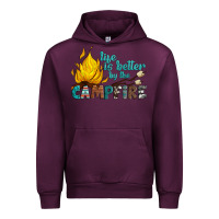 Mauve Wine life is better by the campfire Urban Hoodie - Artiststas