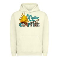 Pigment Pistachio life is better by the campfire Urban Hoodie - Artiststas