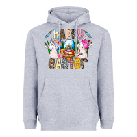 Heather Grey Happy Easter Heavyweight Hoodie - CowhideDigitalArt