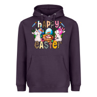 Plum Happy Easter Heavyweight Hoodie - CowhideDigitalArt