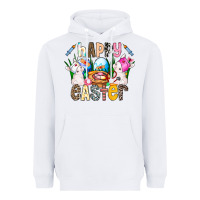 White Happy Easter Heavyweight Hoodie - CowhideDigitalArt
