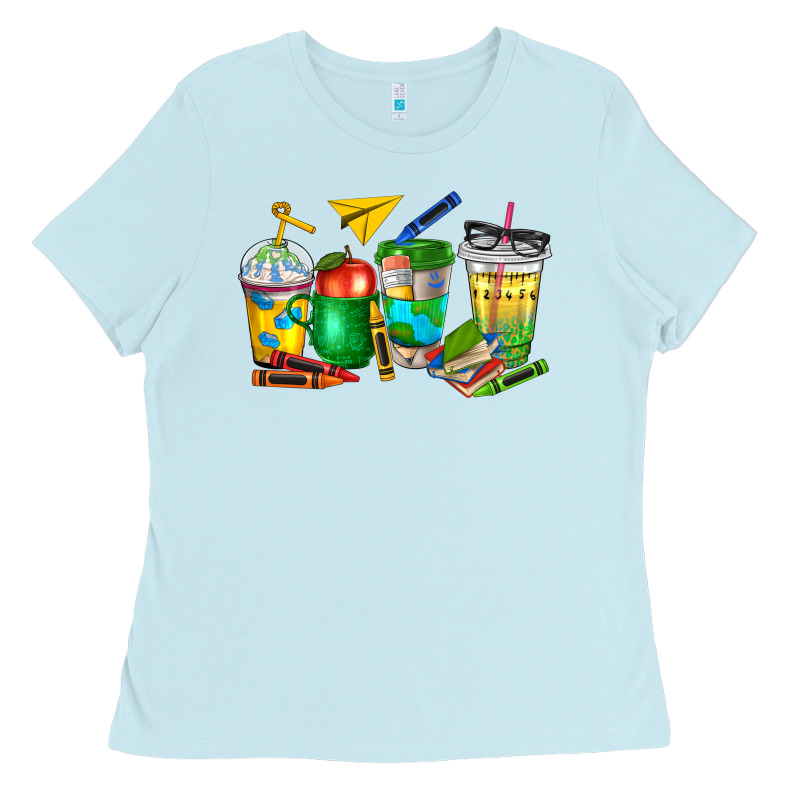 Teacher Coffee Cups Ladies Tee by NancyCooperArtShop | Teevron
