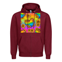 Burgundy Pride lgbtq leopard hearts and sunflowers seamless Zipper Hoodie - BundleAndBundleShop