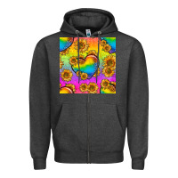 Charcoal Heather Pride lgbtq leopard hearts and sunflowers seamless Zipper Hoodie - BundleAndBundleShop