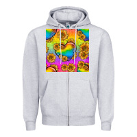 Heather Grey Pride lgbtq leopard hearts and sunflowers seamless Zipper Hoodie - BundleAndBundleShop