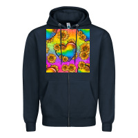 Navy Pride lgbtq leopard hearts and sunflowers seamless Zipper Hoodie - BundleAndBundleShop