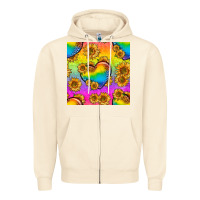 Sandshell Pride lgbtq leopard hearts and sunflowers seamless Zipper Hoodie - BundleAndBundleShop