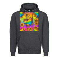 Smoke Pride lgbtq leopard hearts and sunflowers seamless Zipper Hoodie - BundleAndBundleShop