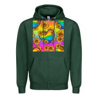 Sports Green Pride lgbtq leopard hearts and sunflowers seamless Zipper Hoodie - BundleAndBundleShop