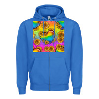 True Royal Pride lgbtq leopard hearts and sunflowers seamless Zipper Hoodie - BundleAndBundleShop