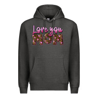 Charcoal Heather Love you mom Mother's Day Premium Hoodie - FaDigitalArtStudio