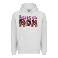 Dove Grey Love you mom Mother's Day Premium Hoodie - FaDigitalArtStudio