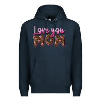Navy Love you mom Mother's Day Premium Hoodie - FaDigitalArtStudio