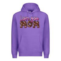 Purple Love you mom Mother's Day Premium Hoodie - FaDigitalArtStudio