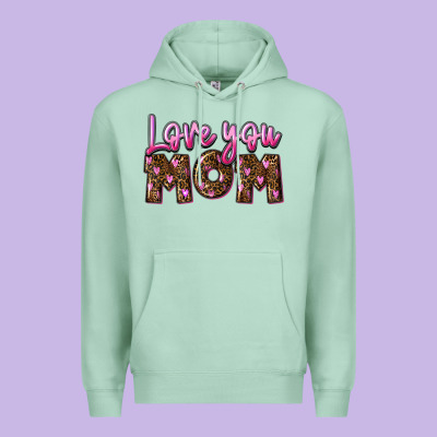 Love You Mom Mother's Day Premium Hoodie Designed By Fadigitalartstudio