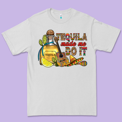 Tequila Made Me Do It Premium Tee Designed By Ranaportraitstore