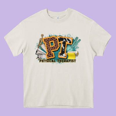 Pt Physical Therapist Western Heavy Core Tee Designed By Nancycooperartshop