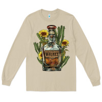 Western Whiskey Bottle Long Sleeve Tee | Teevron