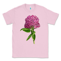 Bubblegum Pink Red Clover Illustrations Classic Tee - LillyAllenDesigns