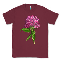Burgundy Red Clover Illustrations Classic Tee - LillyAllenDesigns