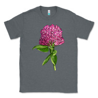 Charcoal Heather Red Clover Illustrations Classic Tee - LillyAllenDesigns